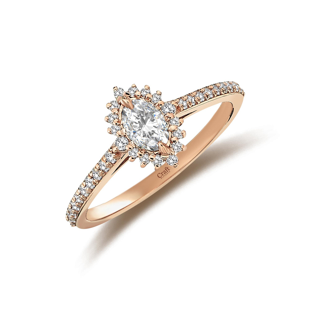 0.55 Karat Oval Kesim Pırlanta Vintage Yüzük