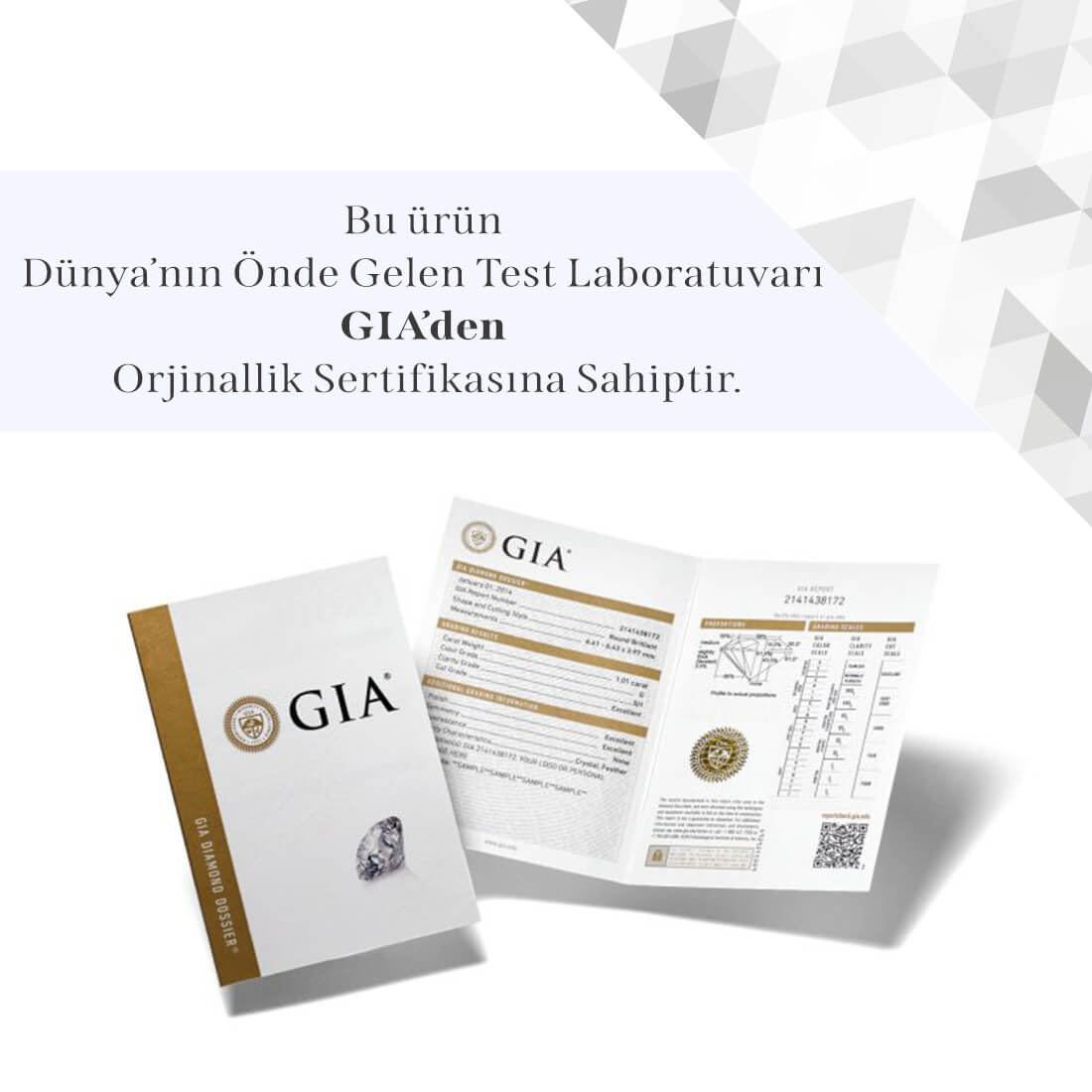 0.40 Karat Pırlanta Kare Tırnak Tektaş Kolye | D Renk | GIA