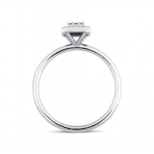0.14 Karat Minimal Baget Pırlanta Yüzük hover