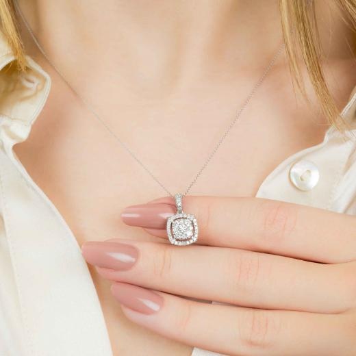 0.45 Karat Coronet Pırlanta Kolye hover