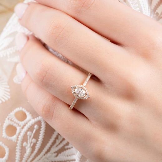0.50 Karat Oval Pırlanta Vintage Yüzük hover