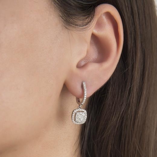 1.00 Karat Coronet Pırlanta Küpe hover