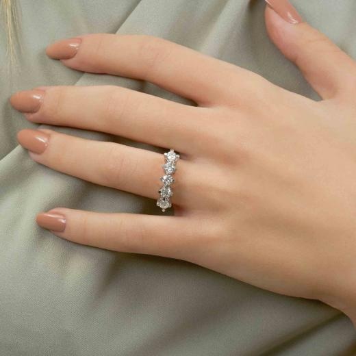 1.00 Karat Pırlanta Beştaş Yüzük hover