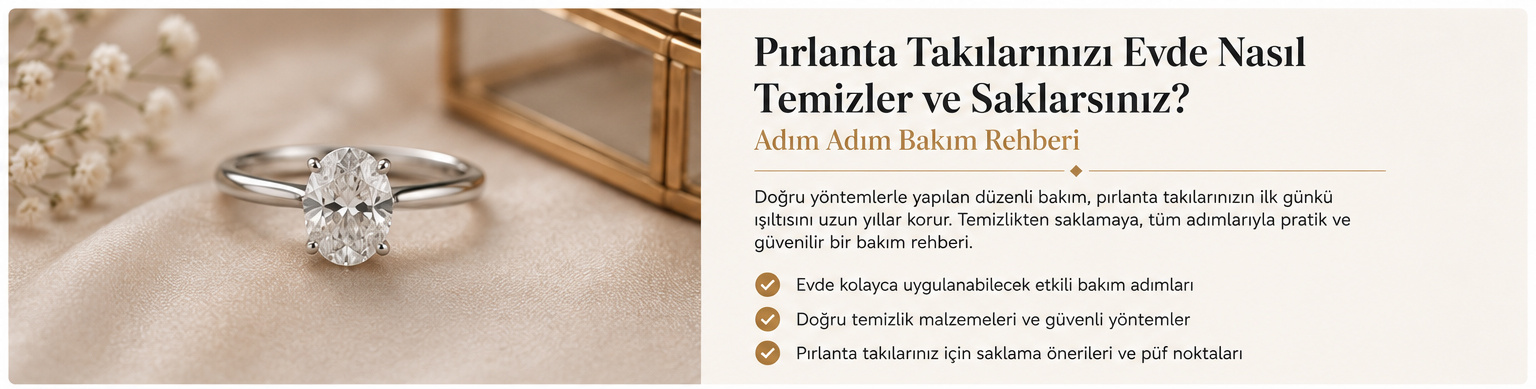 Pırlanta Takılarınızı Evde Nasıl Temizler ve Saklarsınız? Adım Adım Bakım Rehberi